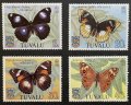 ツバル切手　1981年　蝶 　4種