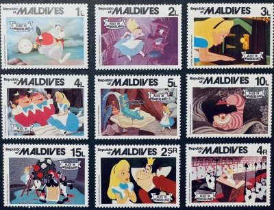 画像3: モルディブ切手　1980年　不思議の国のアリス　ディズニー　10種