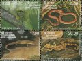 スリランカ切手　1997年　ヘビ　爬虫類　4種　