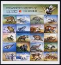 ガンビア切手　1997年　絶滅危惧種　鳥　ホッキョクグマ　香港切手展　20種
