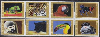 画像1: アルバニア共和国　2013年　森の動物　鳥　カエル　8種