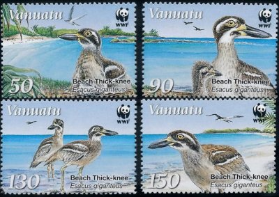 画像1: バヌアツ切手　2009年　WWF　鳥　ハシブトオオイシチドリ　4種