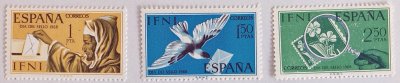 画像1: イフニ切手　1968年　切手の日　郵便　伝書鳩　3種