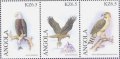 アンゴラ切手　2000年　鳥　フィリピンワシ　猛禽類　3種