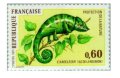 フランス切手　1971年　自然保護　パンサーカメレオン　1種