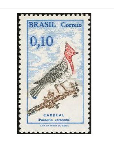 画像1: ブラジル切手　1969年　鳥　コウカンチョウ　1種