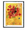 アメリカ切手 　2005年　花　花束　愛　1種