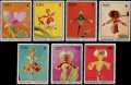 キューバ切手 1971年　花　蘭　7種