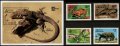 アンティグア切手　1987年　切手展　爬虫類　両生類　アカアシガメ　5種