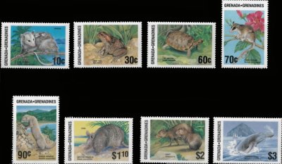 画像1: グレナダ領グレナダデーン諸島切手　1986年　動物　カエル　8種