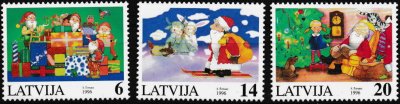 画像1: ラトビア切手 1996年 クリスマス　3種