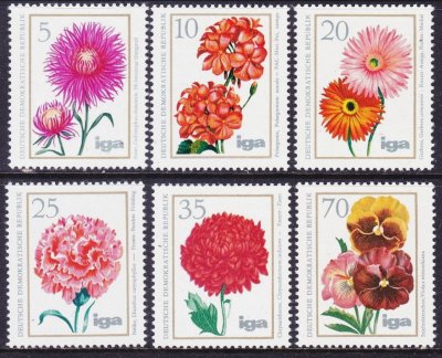 画像2: 東ドイツ切手　DDR　1975年　花　6種