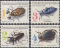 チェコスロバキア切手　1992年　昆虫　4種