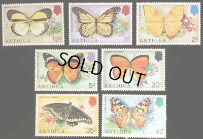 画像1: アンギラ切手　1975年　蝶　花　7種