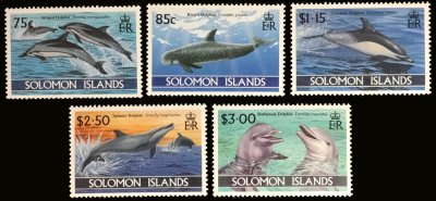 画像1: ソロモン諸島切手　1994年　海洋生物　イルカ　5種