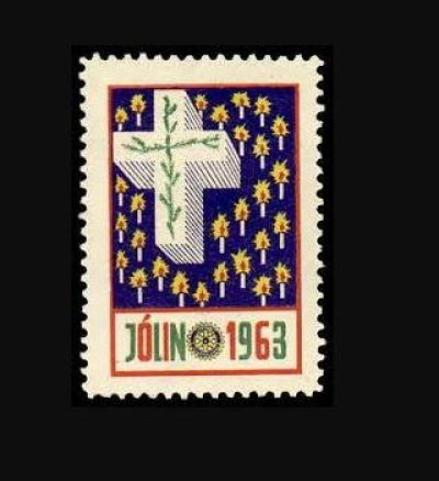 画像1: アイスランド　クリスマスシール　1963年　1種