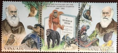 画像1: バヌアツ切手　2009年　ダーウィン生誕200周年　動物　爬虫類　2種
