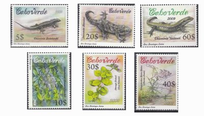 画像1: カーボベルデ切手 　2009年　カーボベルデの固有種　トカゲ　6種