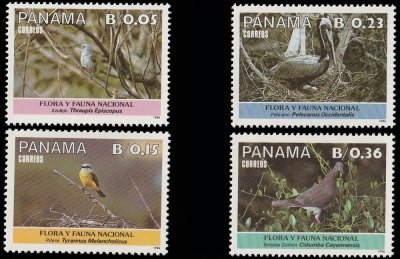 画像1: パナマ切手　1987年　鳥　4種