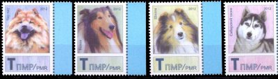 画像1: モルドバ　沿ドニエストル共和国切手　2012年　犬　4種