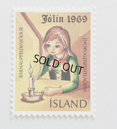 画像1: アイスランド　クリスマスシール　1969年　女の子　1種