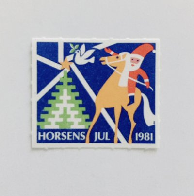 画像1: デンマーク　クリスマスシール　1981年　サンタ　1種