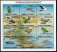 画像2: アンティグア・バーブーダ切手 　1993年　絶滅危惧種　鳥　12種 (2)