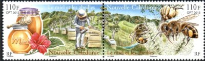 画像1: ニューカレドニア切手　2013年　養蜂　2種