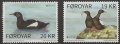 フェロー諸島切手　2019年　国鳥　ヨーロッパ　C.E.P.T.　2種