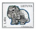 リトアニア切手　2023年　子どものアート　1種