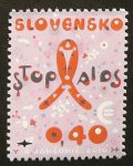 スロバキア切手 2010年 HIVとの闘い　ストップエイズ　 1種