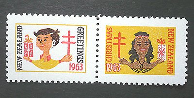 画像1: ニュージーランド1963年クリスマスシール