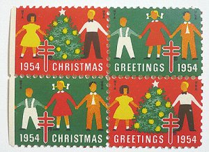 画像1: アメリカ1954年クリスマスシール
