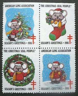 画像1: アメリカ1986年クリスマスシール