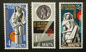 画像1: マルタ 1968年食糧農業機関3種