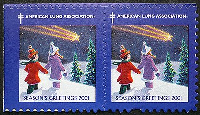 画像1: アメリカクリスマスシール 2001年 星　シールタイプ