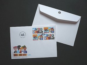 画像2: スウェーデン切手　2007年　スカウト運動　FDC封筒【切手と記念印スタンプが付いた記念封筒】