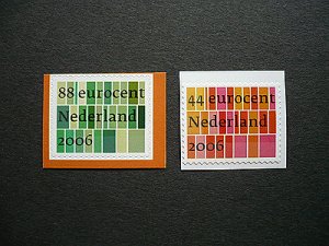 画像1: オランダ切手　2006年 ビジネス切手　幾何学模様　2種
