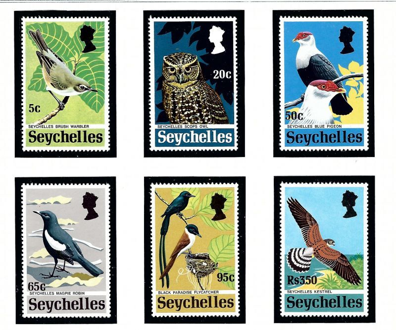 セーシェル諸島切手 1972年 鳥 珍しいセイシェルの鳥 他入荷です!