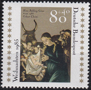 西ドイツ切手 1985年　クリスマス　バルドゥング　キリスト降誕　1種