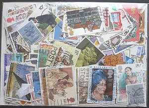 画像1: イギリス切手セット300 (1)