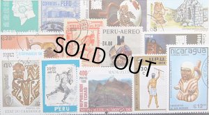 画像1: インカの文化切手セット25　黒台紙付き　プレゼントや販売に最適！ (1)