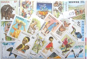 画像1: ルワンダ　切手セット200 (1)