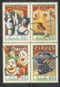 画像1: オーストラリア切手　1997年　サーカス　150周年　4種 (1)