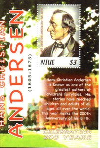 画像1: ニジェール切手　アンデルセン　生誕200周年　小型シート (1)