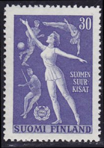 画像1: フィンランド切手　1956年　体操選手　1種 (1)
