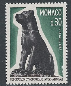 画像1: モナコ切手 1967年 国際畜犬連盟　犬　1種　 (1)