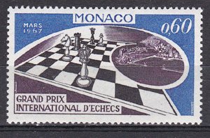 画像1: モナコ切手 1967年 チェス選手権　1種　 (1)