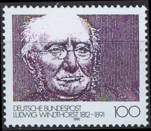 画像1: ドイツ切手　1991年　ヴィントホルスト死去100年　1種 (1)