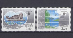 画像1: フィンランド切手　1986年　自然保護　絶滅危惧種　サイマーワモンアザラシ ヨーロッパ切手　2種 (1)